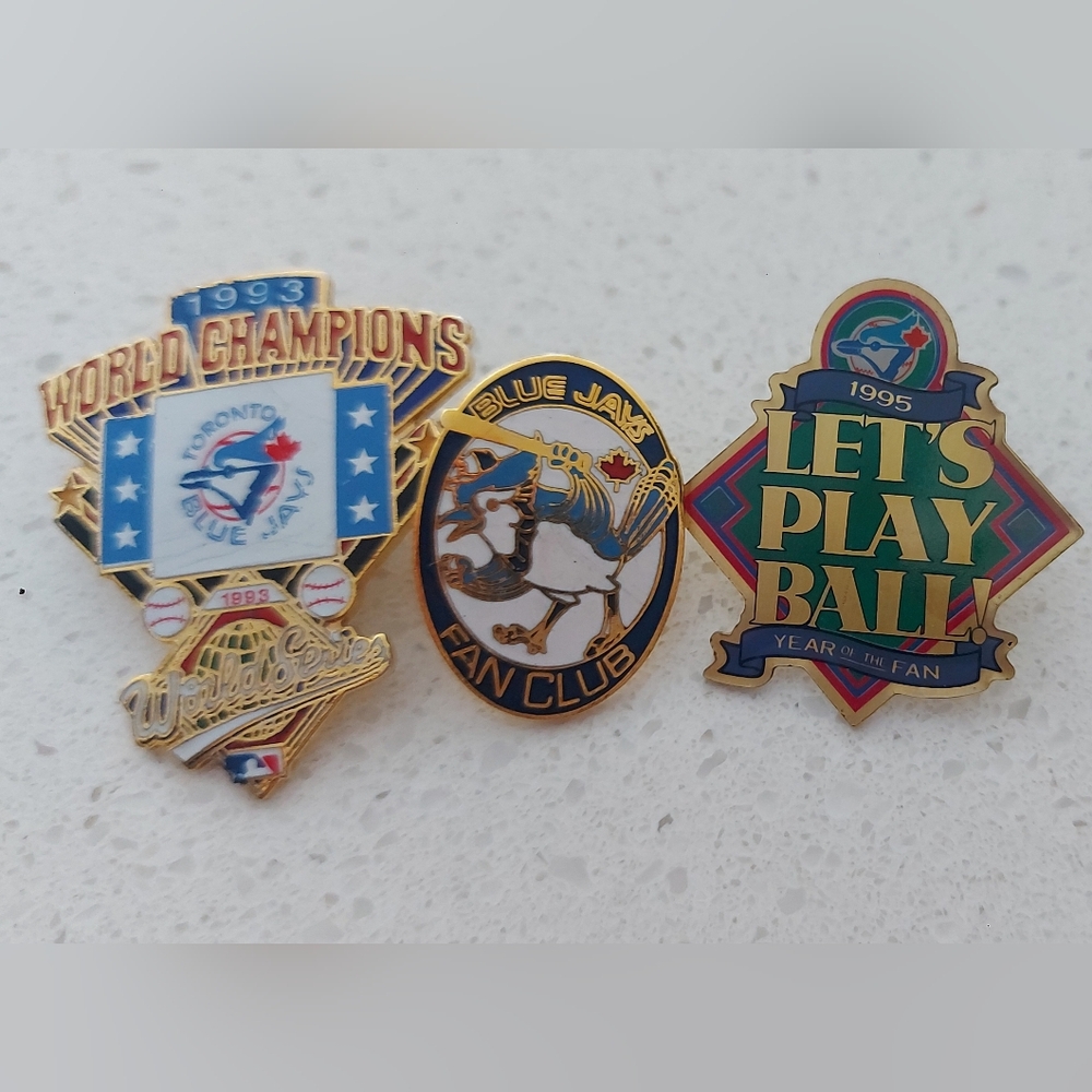 RARE Collectible Toronto BlueJays Pins TRIO